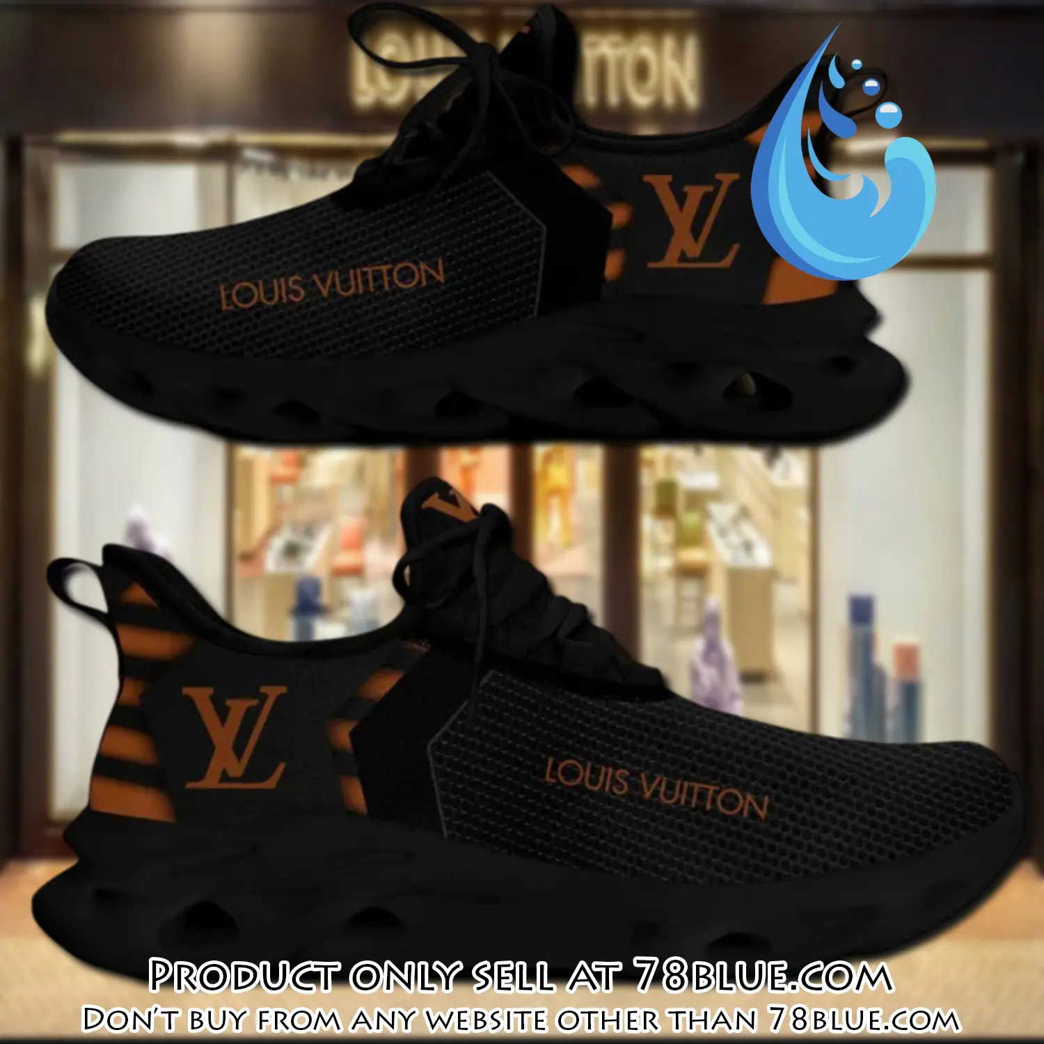 Louis vuitton orange logo black max soul shoes luxury brand gifts for men women 78b0533802